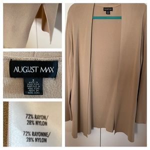August Max beige elongated sweater-3 (XL/1X)